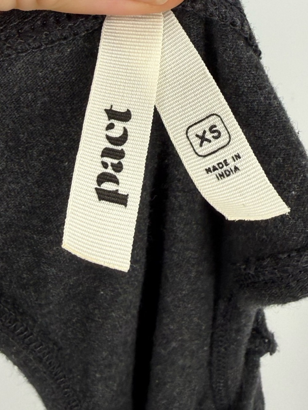 Pact Organic Cotton Racerback Cropped Tank Top | Charcoal | XS - Picture 5 of 7